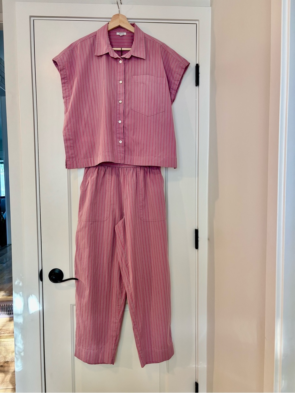 Pistola Lara Top Viv Pant Set Aperitivo Stripe Pink Vacation Lounge Resort S - Picture 2 of 11